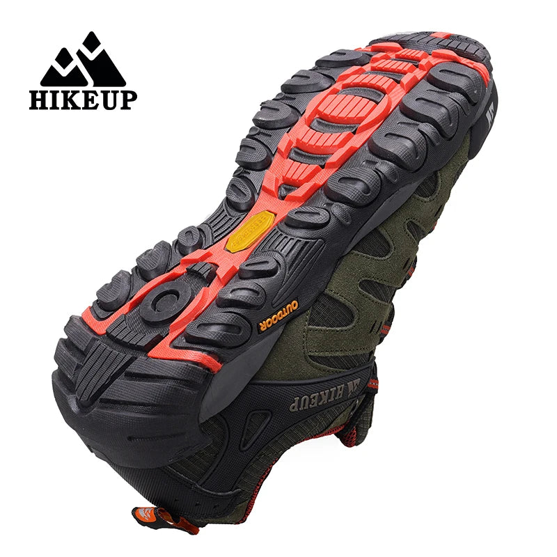 HIKEUP Men's Suede Leather Hiking Shoes – Outdoor Trekking